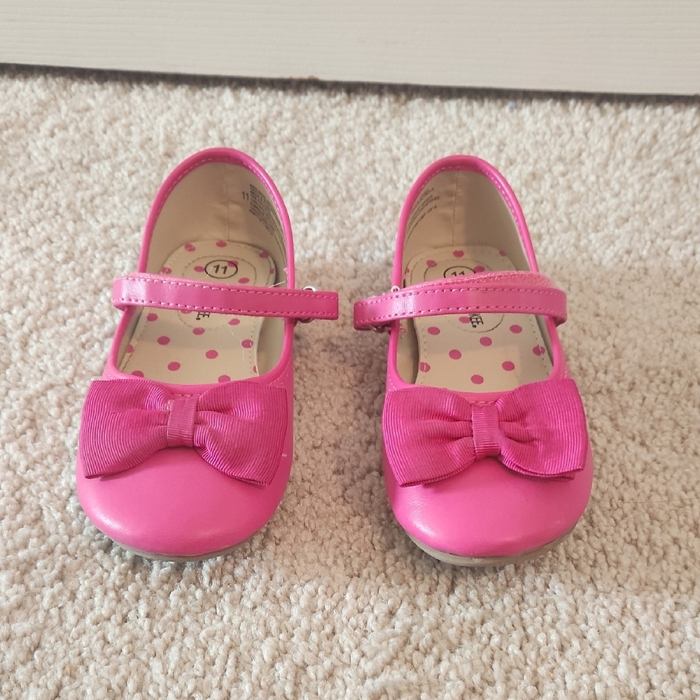 Cherokee Pink Bow Kids Dress Shoes